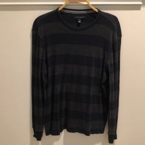 Wide stripe cotton shirt